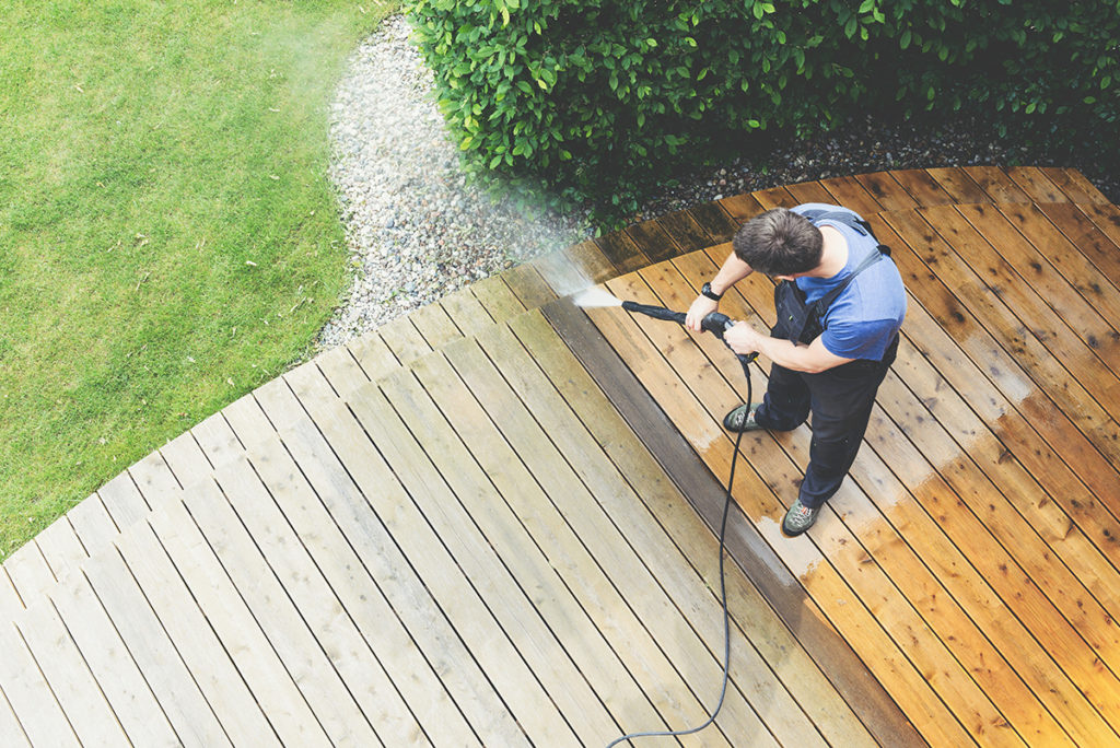 Spraying Deck Flipped