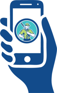 AK logo on phone