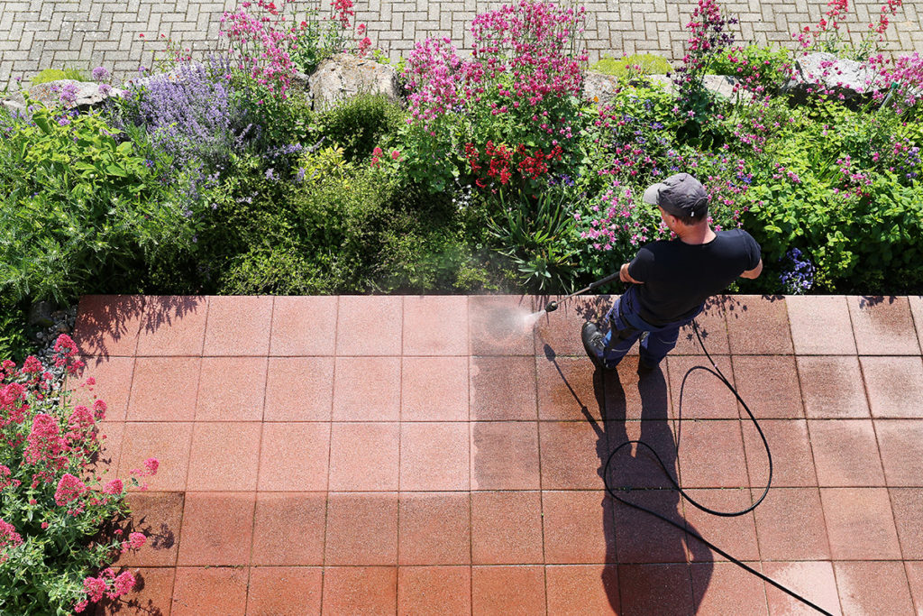 Spraying Pavement