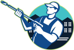 Side Spraying Man Icon